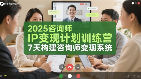 2025咨询师IP变现计划训练营，7天构建咨询师变现系统-轻金阁