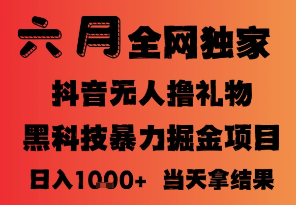 25年6月抖音无人直播最新暴力撸音浪掘金，小白可做，可批量矩阵放大，长期稳定日入1k+【揭秘】-轻金阁
