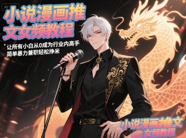 小说漫画推文女频教程，让所有小白从0成为行业内高手，简单暴力兼职轻松挣米-轻金阁