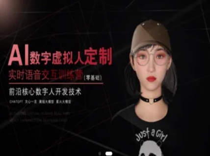 AI数字虚拟人定制，实时语音交互训练营（零基础），前沿核心数字人开发技术-轻金阁