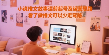 小说推文故事混剪起号及运营思路，看了做推文可以少走弯路-轻金阁