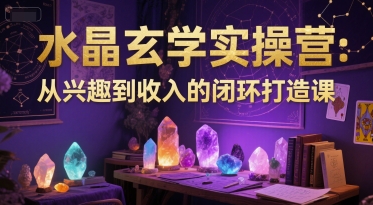水晶玄学实操营：从兴趣到收入的闭环打造课-轻金阁