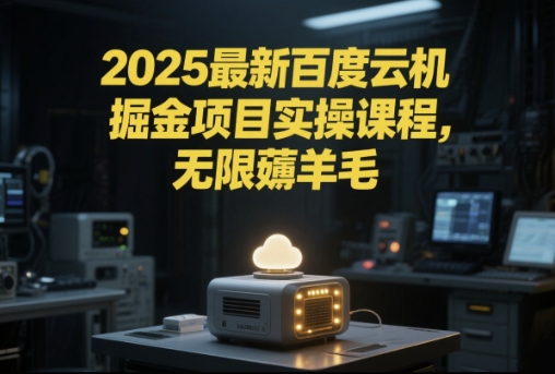 2025最新百度云机掘金项目实操课程单窗口保底5-10元月收益单窗口150+【揭秘】-轻金阁