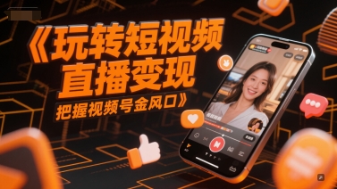 玩转短视频直播变现，把握视频号金风口-轻金阁