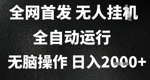 2025首发无人挂G项目，日入2k+，全自动运行，无脑操作，长期稳定 小白可玩【揭秘】-轻金阁