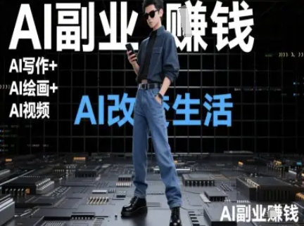 AI改变生活（Ai写作+AI绘画+Ai视频），AI副业挣钱-轻金阁