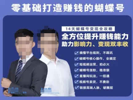 蝴蝶号专栏-视频号运营教程，零基础打造挣钱的蝴蝶号，14天蝴蝶号变现全攻略-轻金阁