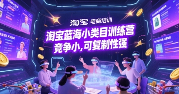 淘宝蓝海小类目训练营， 竞争小，可复制性强-轻金阁