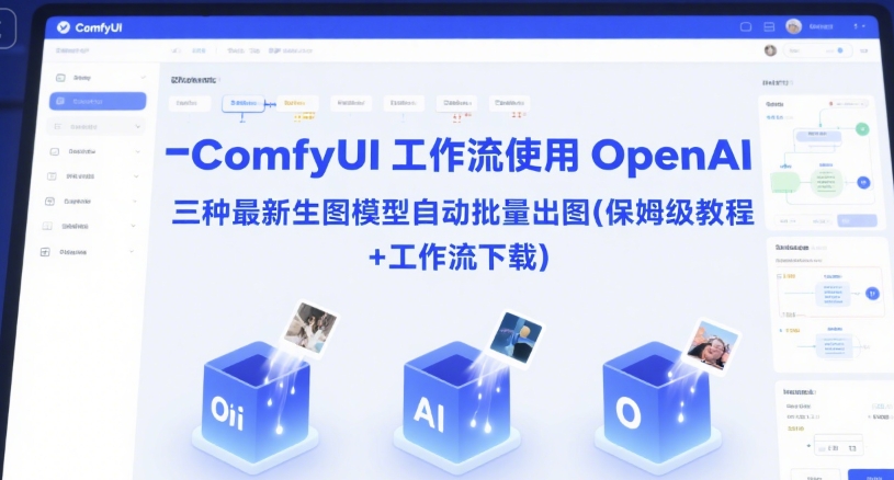 ComfyUI 工作流使用 OpenAI 三种最新生图模型自动批量出图(保姆级教程+工作流下载)-轻金阁