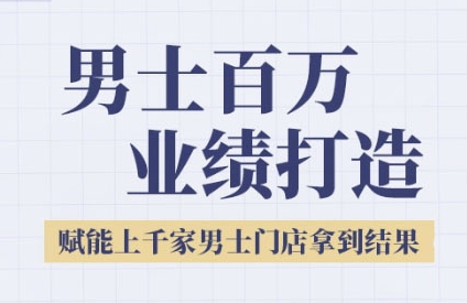 2025男士美业百万业绩打造，赋能上千家男士门店拿到结果-轻金阁