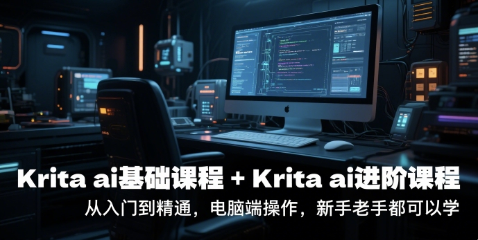 krita ai基础课程+Krita ai进阶课程，从入门到精通，电脑端操作，新手老手都可以学-轻金阁