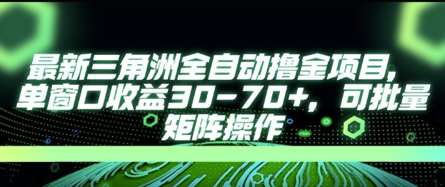 最新AI全自动游戏撸金项目，单窗口收益30-70+，可批量操作【揭秘】-轻金阁