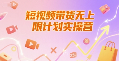 短视频带货无上限计划实操营，新人短视频带货工具流养号破播文案运营篇课程-轻金阁