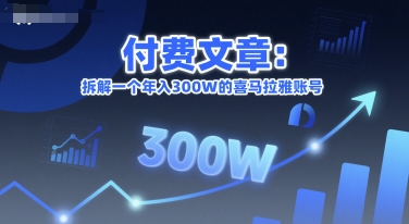 付费文章：拆解一个年入300W的喜马拉雅账号-轻金阁
