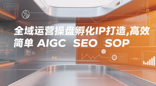 全域运营操盘孵化IP打造，高效 简单 AIGC SEO SOP-轻金阁