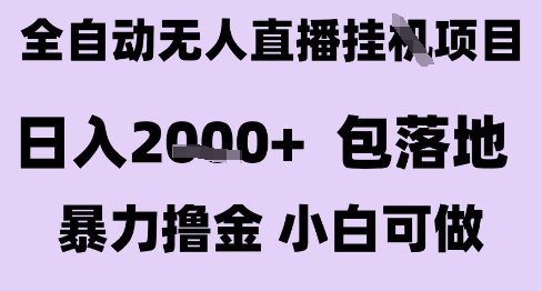 最新全自动抖音无人直播挂G项目，日入2k+ 包落地暴力撸金，小白可做【揭秘】-轻金阁