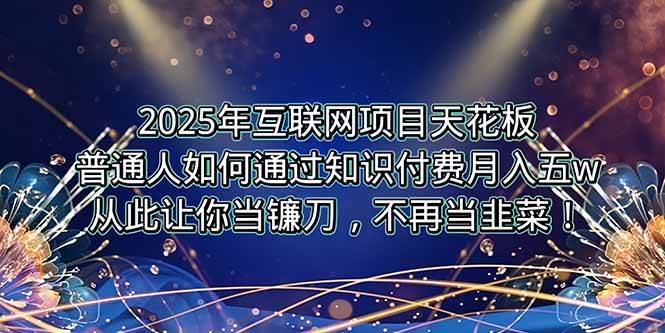 （15354期）2025年互联网项目天花板，普通人如何通过卖项目实现逆风翻盘，月入5W＋！-轻金阁