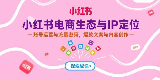 （15350期）小红书电商生态与IP定位，账号运营与流量密码，爆款文案与内容创作-轻金阁