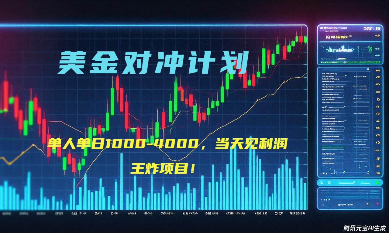 （15333期）2025年最暴力项目“美金先登计划”最新最强对冲战法，每日实际收益1K-4K-轻金阁