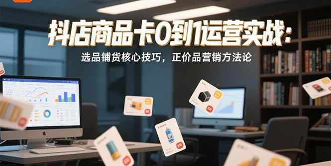 （15329期）抖店商品卡0到1运营实战：选品铺货核心技巧，正价品营销方法论-轻金阁