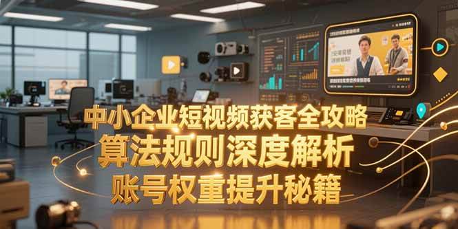 （15326期）中小企业短视频获客全攻略，算法规则深度解析，账号权重提升秘籍-轻金阁