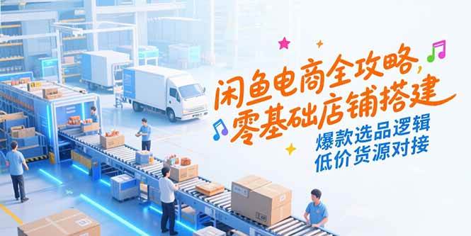 （15325期）闲鱼电商全攻略，零基础店铺搭建，爆款选品逻辑，低价货源对接-轻金阁