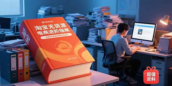 （15317期）淘宝无货源电商进阶指南，包含新人课、进阶课，配套资料，蓝海选品等-轻金阁