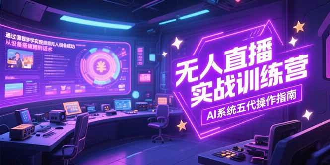 （15315期）无人直播实操训练营，从设备搭建到话术，AI系统五代操作指南(7月更新)-轻金阁