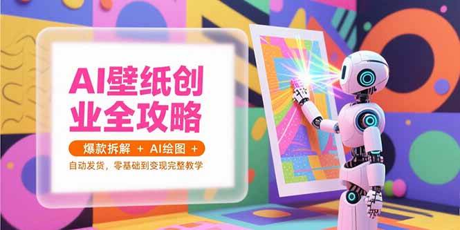 （15312期）AI壁纸创业全攻略，爆款拆解+AI绘图+自动发货，零基础到变现完整教学-轻金阁