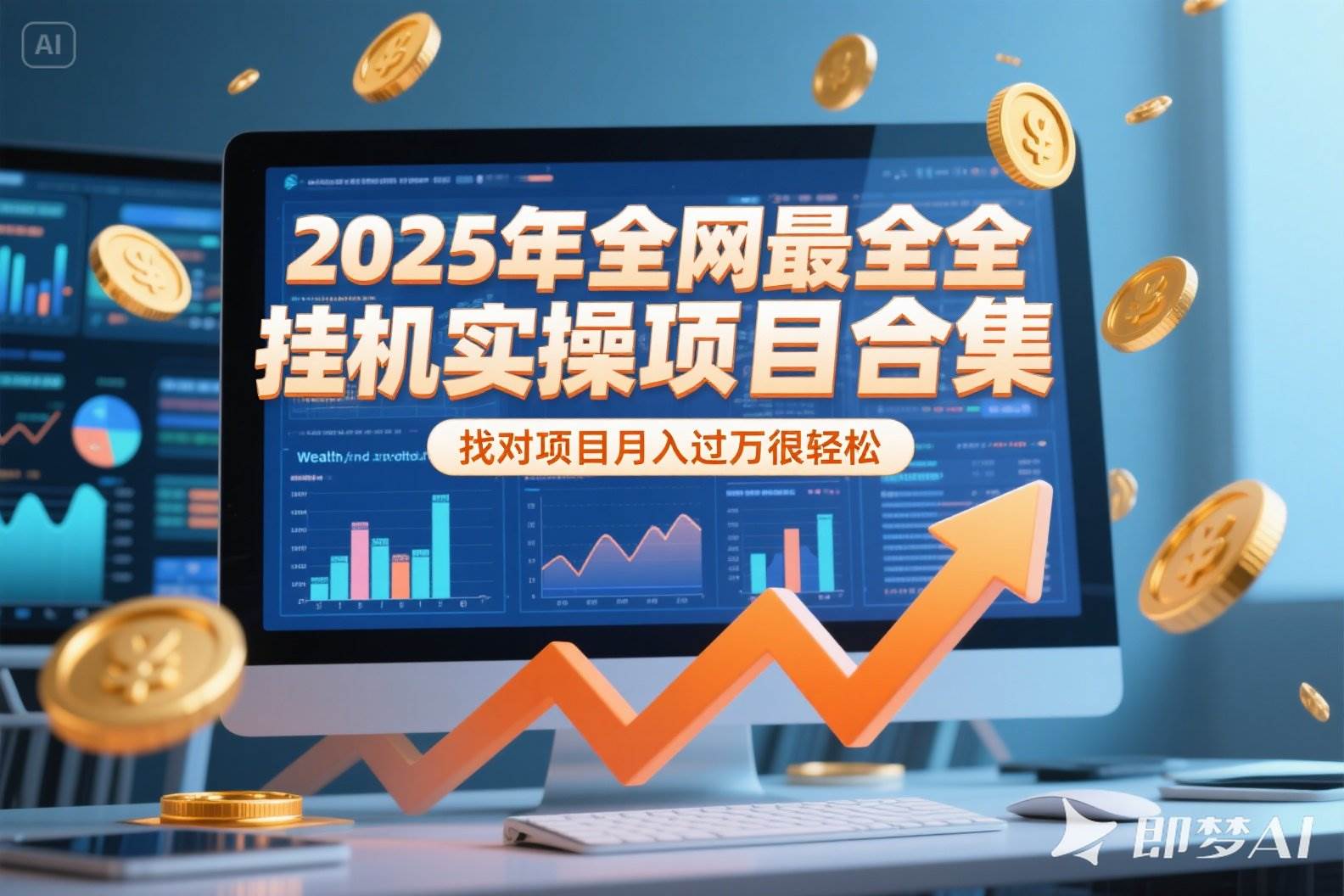 （15303期）2025年挂机实操项目实操演练，挂机类型，AI直播类型，轻资产创业类型…-轻金阁