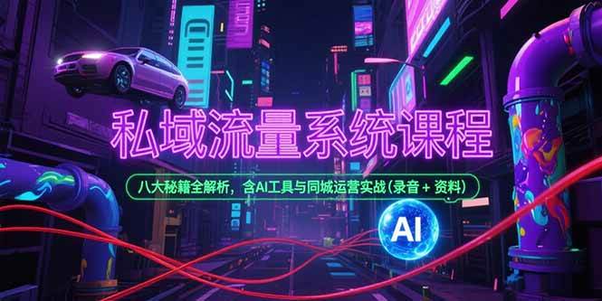 （15284期）私域流量系统课程，八大秘籍全解析，含AI工具与同城运营实战(录音+资料)-轻金阁