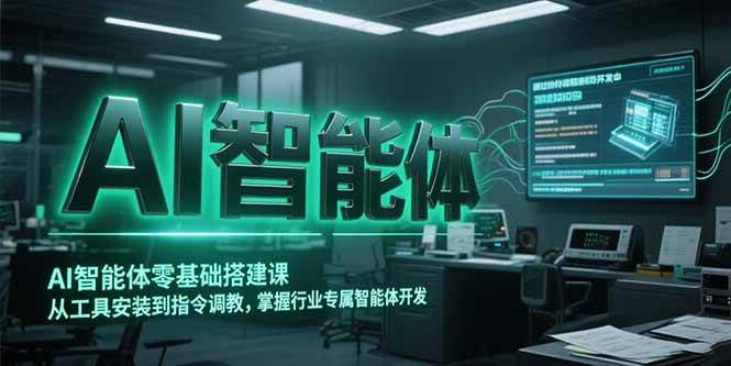 （15257期）AI智能体零基础搭建课，从工具安装到指令调教，掌握行业专属智能体开发…-轻金阁