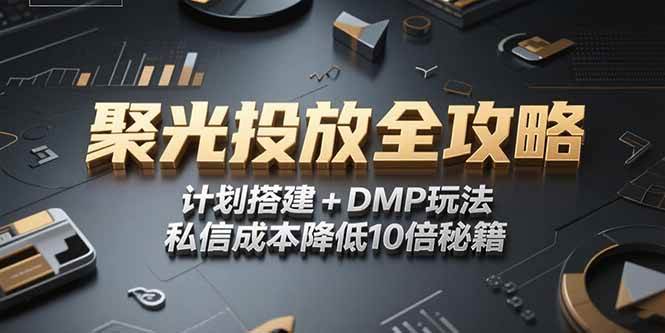 （15254期）2025小红书聚光投放全攻略，计划搭建+DMP玩法，私信成本降低10倍秘籍-轻金阁