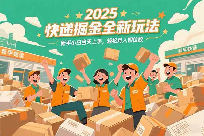 （15244期）2025快递掘金全新玩法，新手小白当天上手，轻松月入四位数！-轻金阁