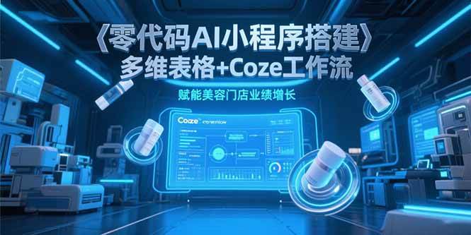 （15239期）零代码AI小程序搭建，多维表格+Coze工作流，赋能美容门店业绩增长-轻金阁