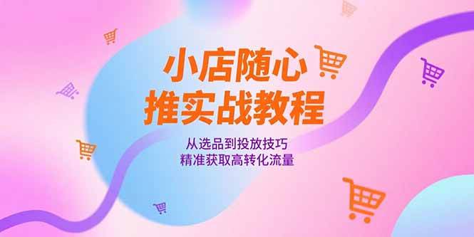 （15205期）小店随心推实战教程，从选品到投放技巧，精准获取高转化流量-轻金阁