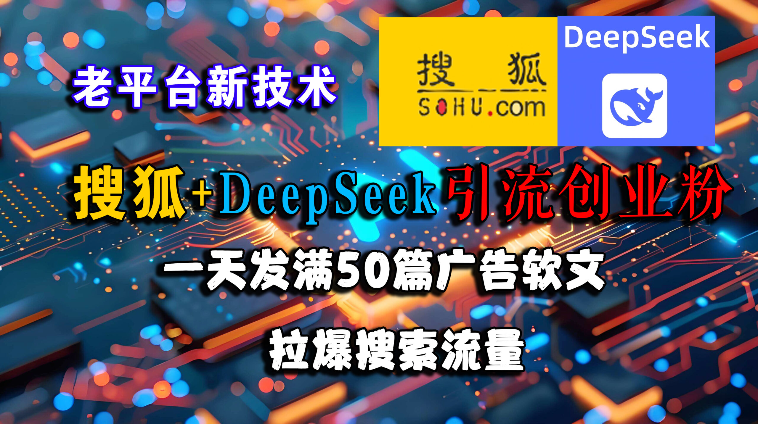 （15180期）搜狐+DeepSeek引流创业粉，老平台新技术 一天发满50篇广告软文，拉爆搜索流量-轻金阁