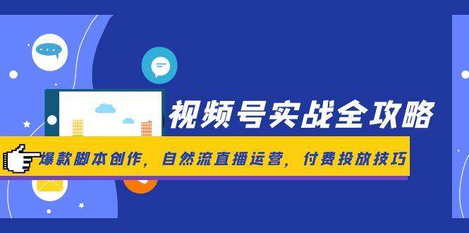 （14925期）视频号实战全攻略，爆款脚本创作，自然流直播运营，付费投放技巧-轻金阁