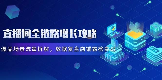 （14721期）直播间全链路增长攻略，爆品场景流量拆解，数据复盘店铺霸榜实战-轻金阁