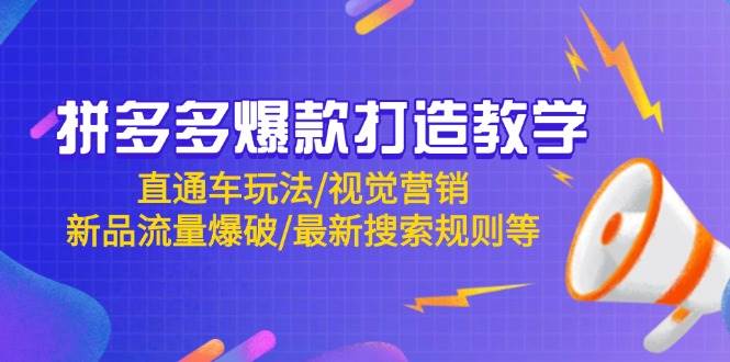 （14681期）拼多多爆款打造教学：直通车玩法/视觉营销/新品流量爆破/最新搜索规则等-轻金阁