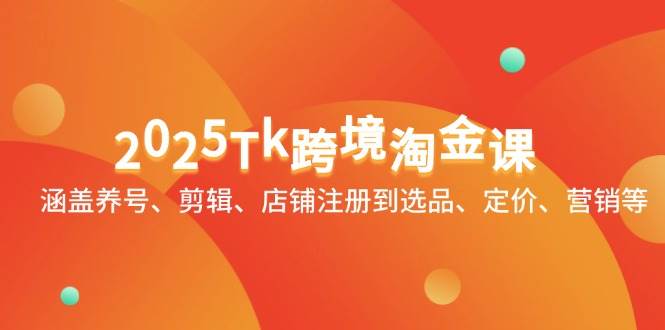 （14638期）2025Tk跨境淘金课：涵盖养号、剪辑、店铺注册到选品、定价、营销等-轻金阁