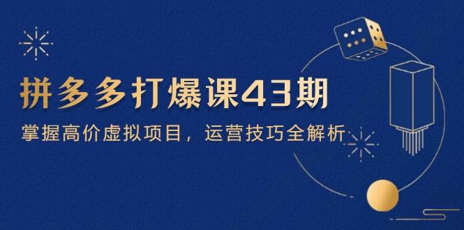 （14546期）拼多多打爆课第 43 期，掌握高价虚拟项目，运营技巧全解析（15节）-轻金阁
