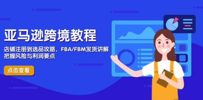 （14500期）亚马逊跨境教程，店铺注册到选品攻略，FBA/FBM发货讲解，把握风险与利润-轻金阁