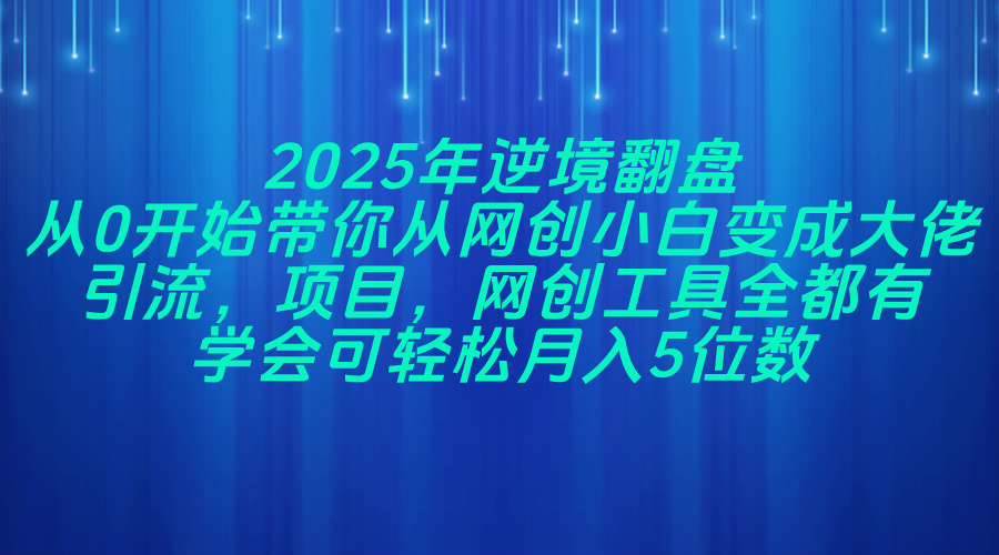 （14473期）2025年逆境翻盘，从0开始带你从网创小白变成大佬，引流，项目，网创工…-轻金阁