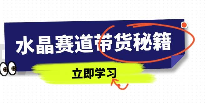 （14406期）水晶赛道带货秘籍，国学结合、短视频起号、拍摄技巧、直播话术等内容-轻金阁