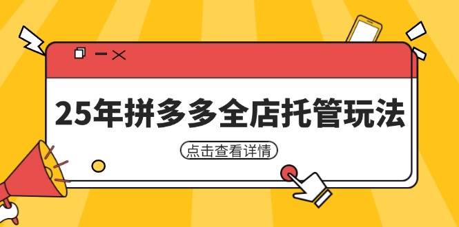 （14222期）25年拼多多全店托管玩法，矩阵动销裂变玩法如何低风险盈利 新手运营秘籍-轻金阁