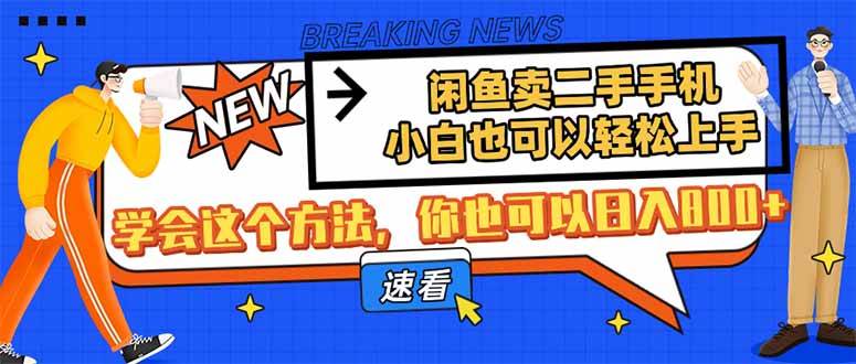 （14221期）闲鱼卖二手手机，小白也可以轻松上手，学会这个方法，你也可以日入800+-轻金阁