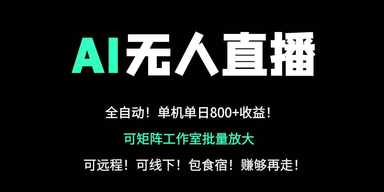 （14179期）24小时自动带货！AI无人直播副业日赚800+，轻资产创业首选-轻金阁