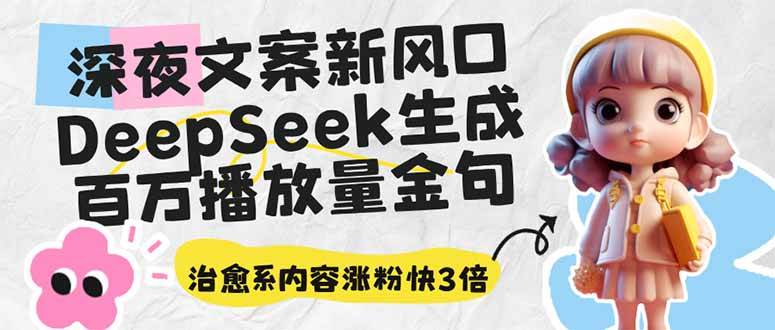 （14587期）深夜文案新风口：DeepSeek生成百万播放量金句，治愈系内容涨粉快3倍-轻金阁