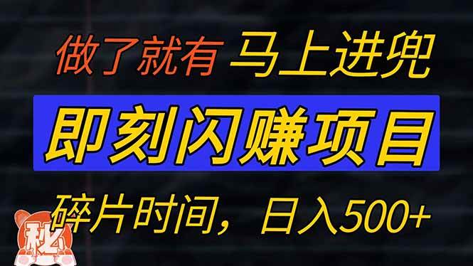 （14384期）零门槛 即刻闪赚项目！！！仅手机操作，利用碎片时间，轻松日赚500+-轻金阁